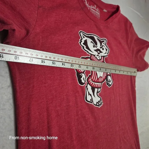 Women's Gressbox Red Wisconsin Badgers Short Sleeve Tee XL - Picture 6 of 7